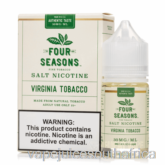 Vape Juice South Africa Virginia Tobacco Salt - Four Seasons - 30Ml 50Mg